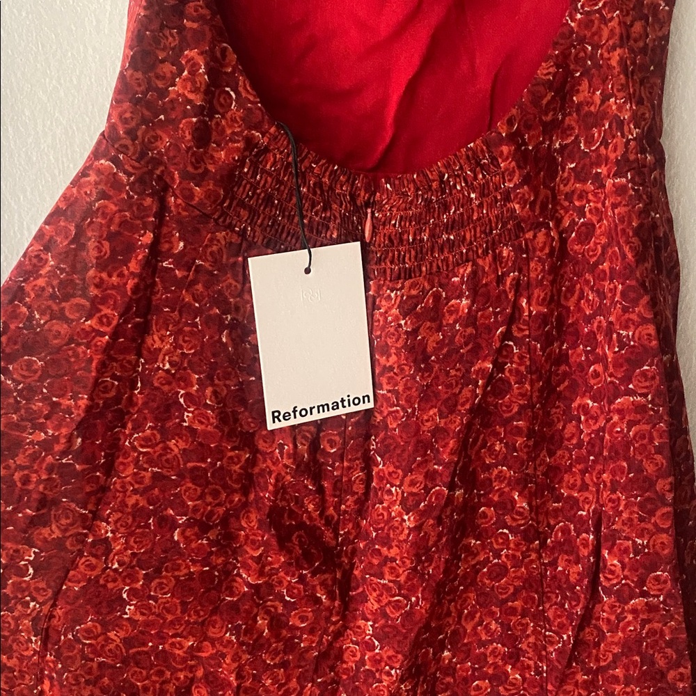 Lela Dress Reformation Red Floral Dress - Picture 5 of 5
